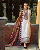 3-PC Unstitched Jacquard Viscose Broadway By Mushq | Tuscan Dawn